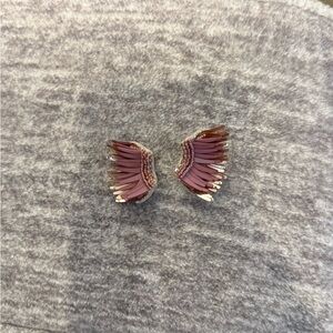 Mignonne Gavigan Pink and Brown Wing Earrings